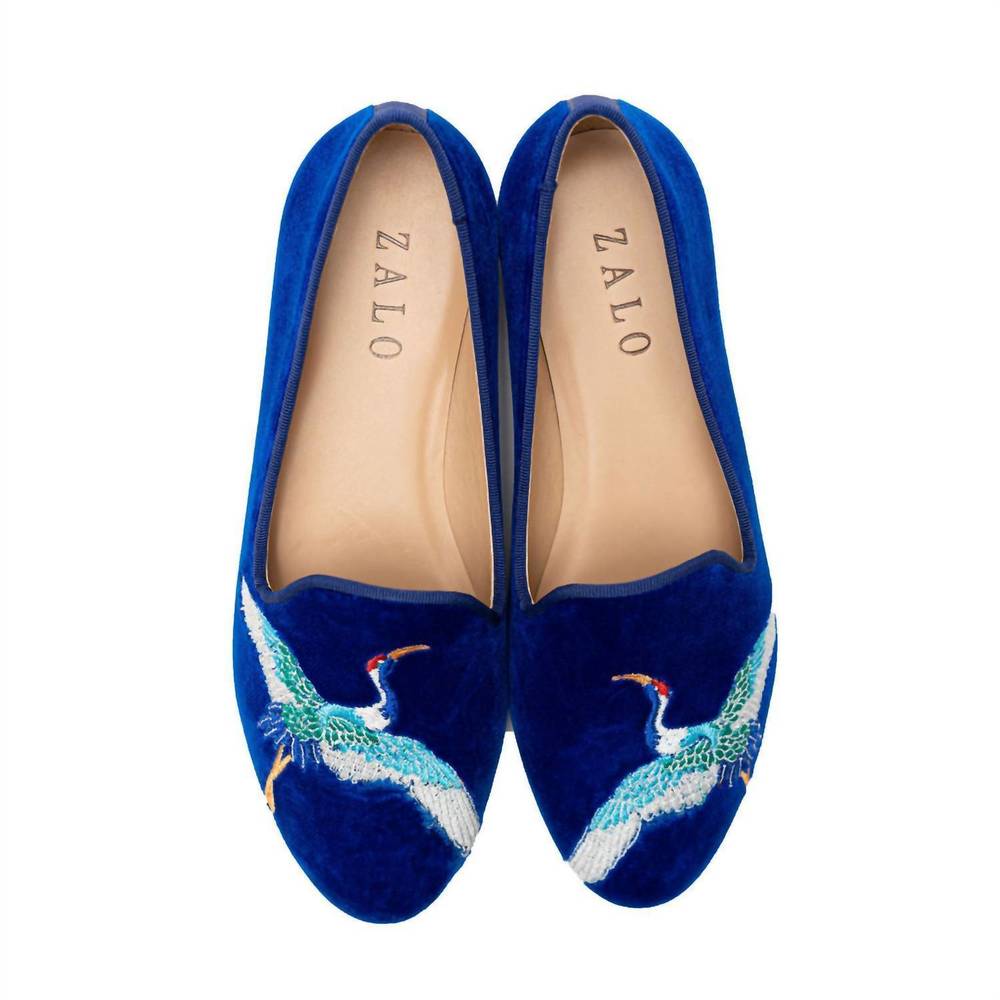 NEW HOUSE OF ZALO crane slipper in peacock